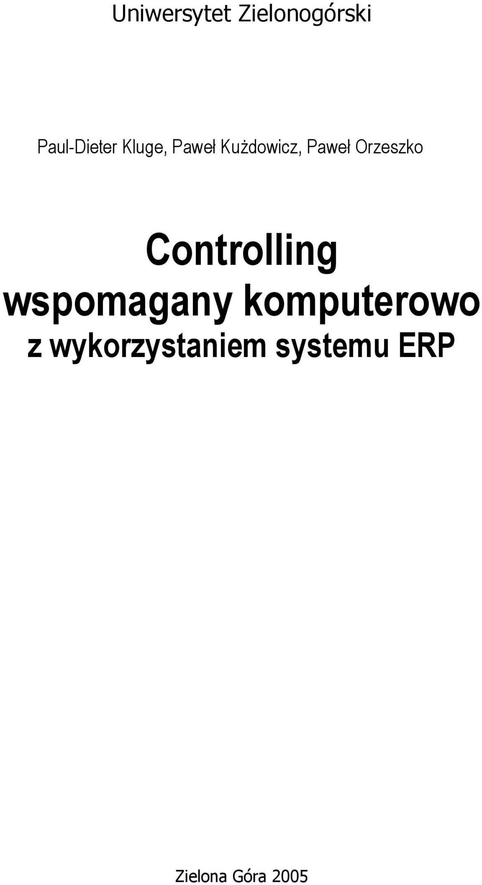 Controlling wspomagany komputerowo z