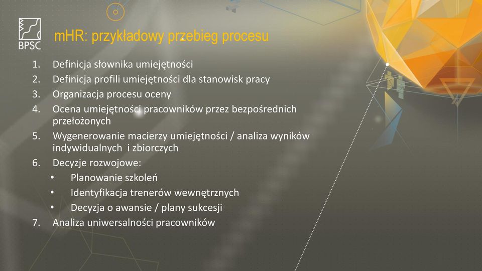 Ocena umiejętności pracowników przez bezpośrednich przełożonych 5.