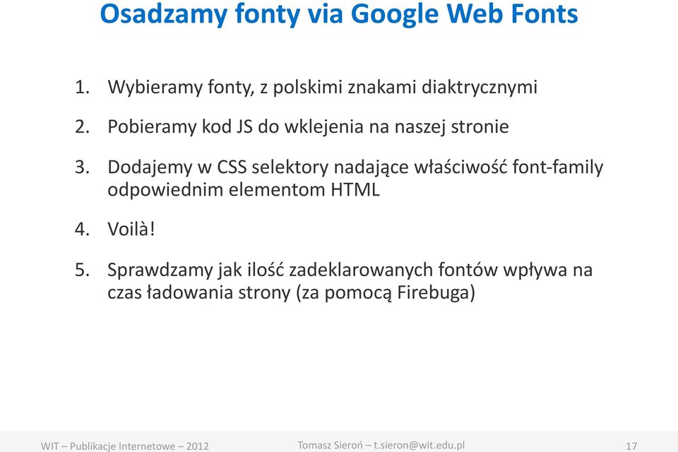 Pobieramy kod JS do wklejenia na naszej stronie 3.
