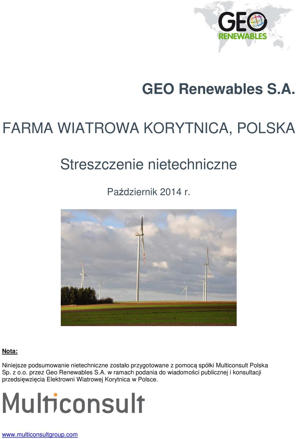 Multiconsult Polska Sp. z o.o. przez Geo Renewables S.A.