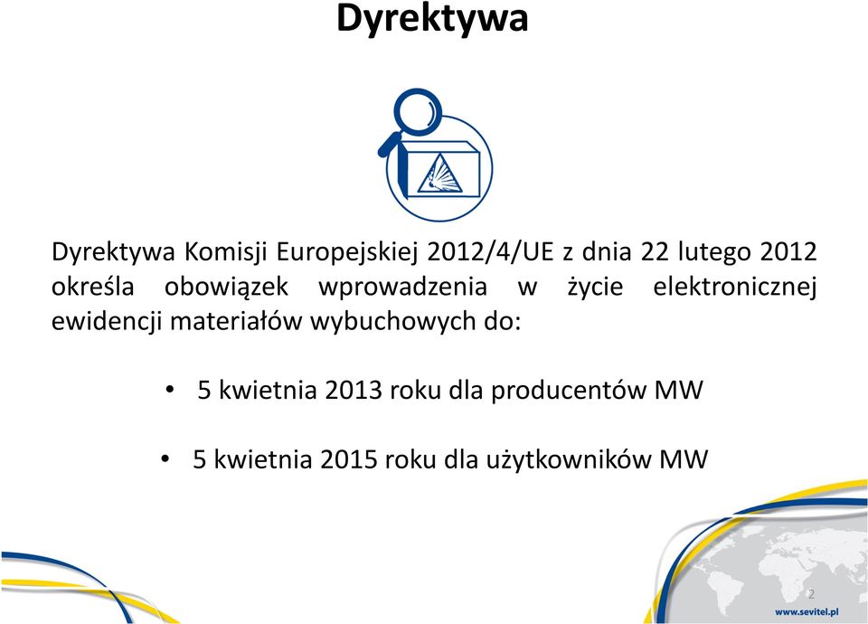 elektronicznej ewidencji materiałów wybuchowych do: 5