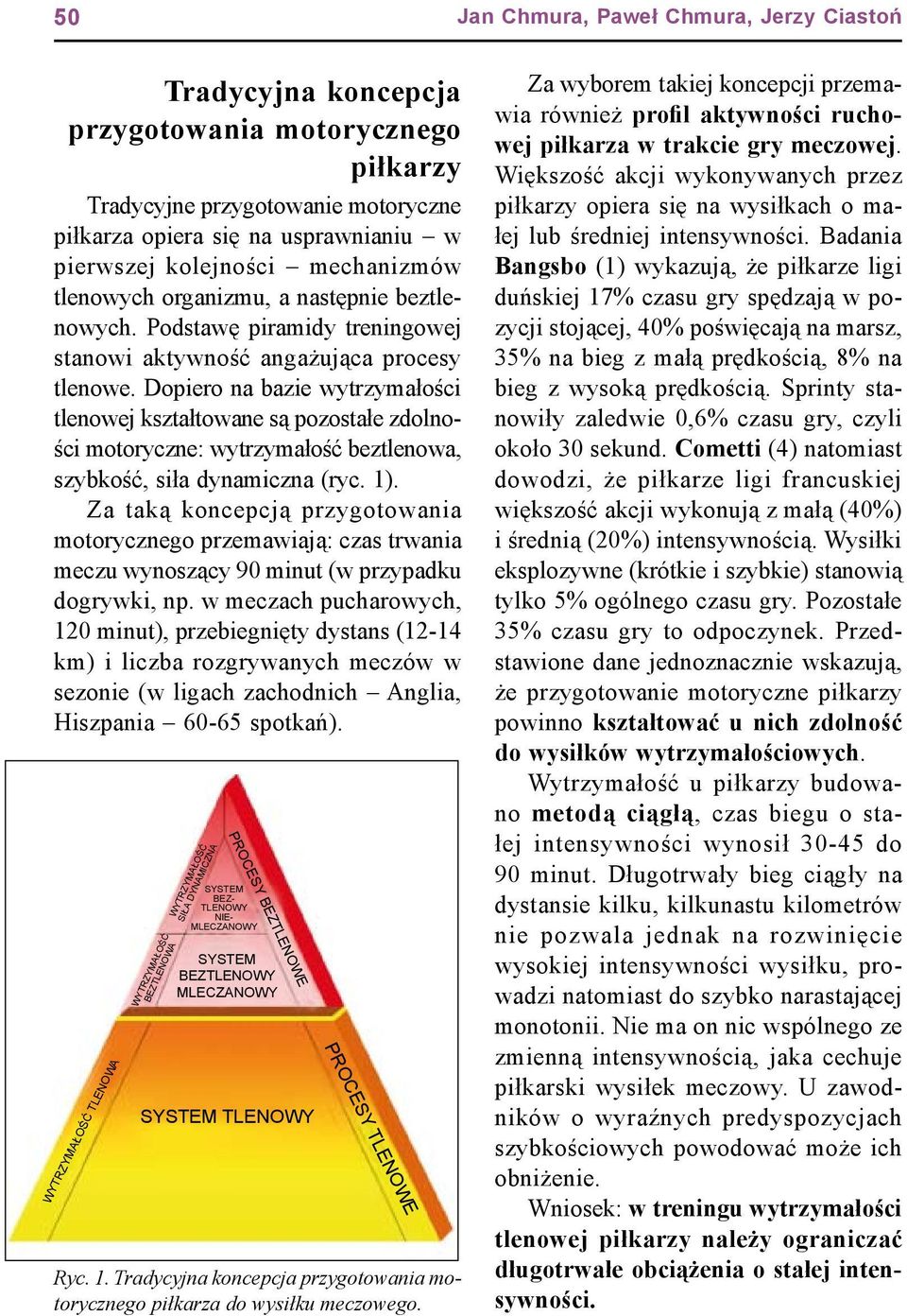 Dopiero na bazie wytrzymałości tlenowej kształtowane są pozostałe zdolności motoryczne: wytrzymałość beztlenowa, szybkość, siła dynamiczna (ryc. 1).
