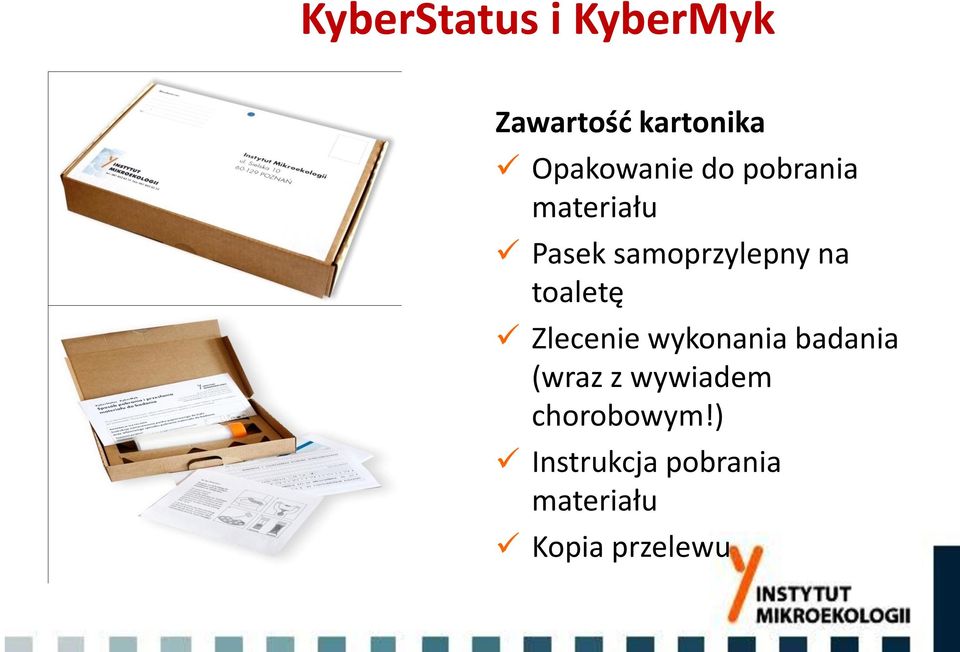 samoprzylepny na toaletę Zlecenie wykonania badania