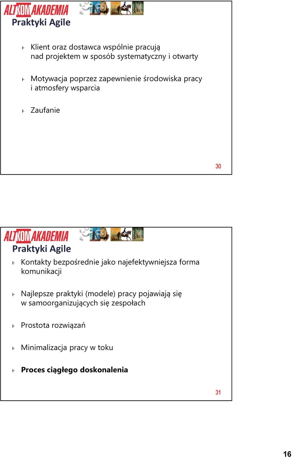 bezpośrednie jako najefektywniejsza forma komunikacji Najlepsze praktyki (modele) pracy pojawiają się w