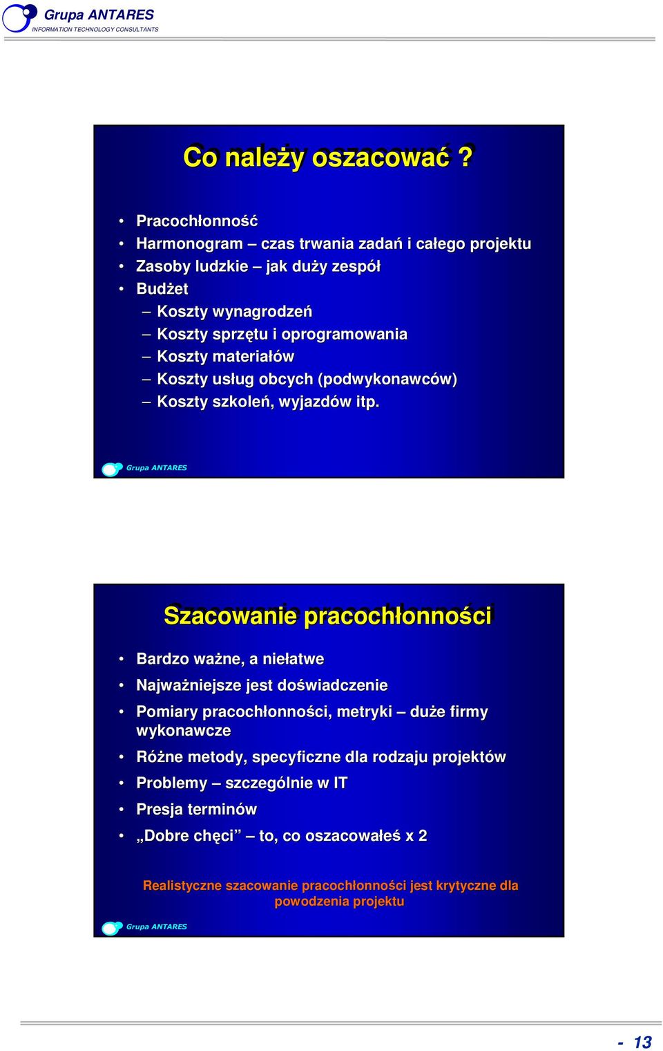 oprogramowania Koszty materiałów Koszty usług obcych (podwykonawców) Koszty szkoleń, wyjazdów itp.