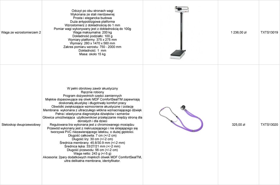 około 15 kg W pełni obrotowy zawór akustyczny Ręcznie robiony Program dożywotnich części zamiennych Miękkie dopasowujące się oliwki MDF ComfortSealTM zapewniają doskonałą akustykę i długotrwały