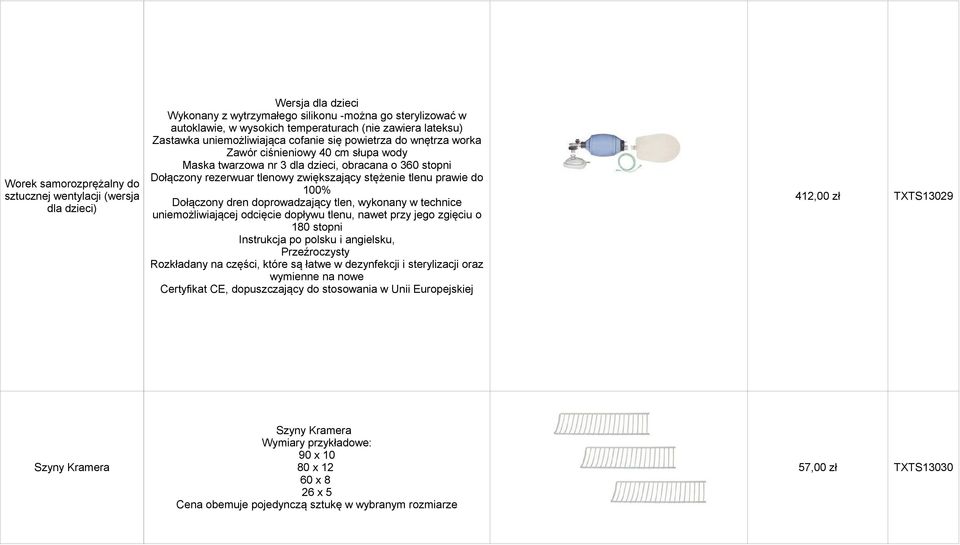 wentylacji (wersja Dołączony dren doprowadzający tlen, wykonany w technice dla dzieci) uniemożliwiającej odcięcie dopływu tlenu, nawet przy jego zgięciu o 180 stopni Instrukcja po polsku i angielsku,