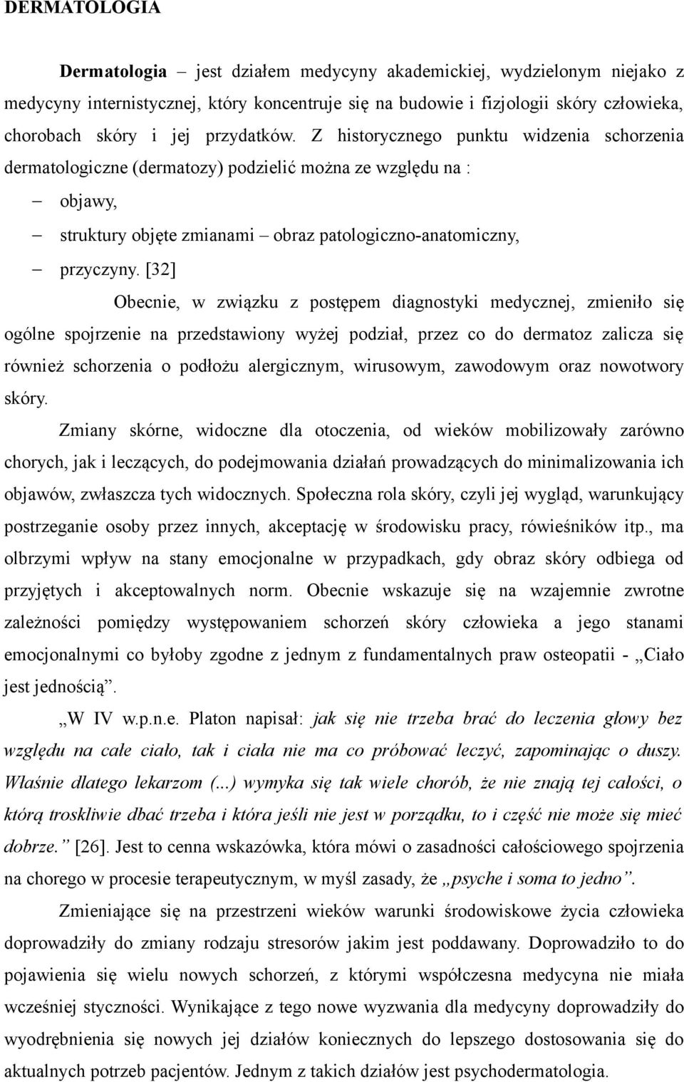 Stres A Choroby Skóry Możliwości Osteopatii Praca Dyplomowa