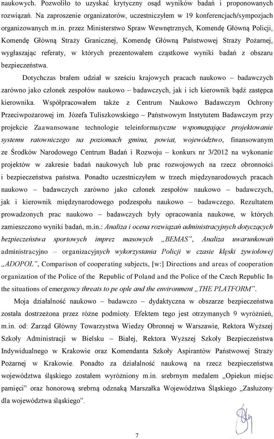 wyniki badań z obszaru bezpieczeństwa.