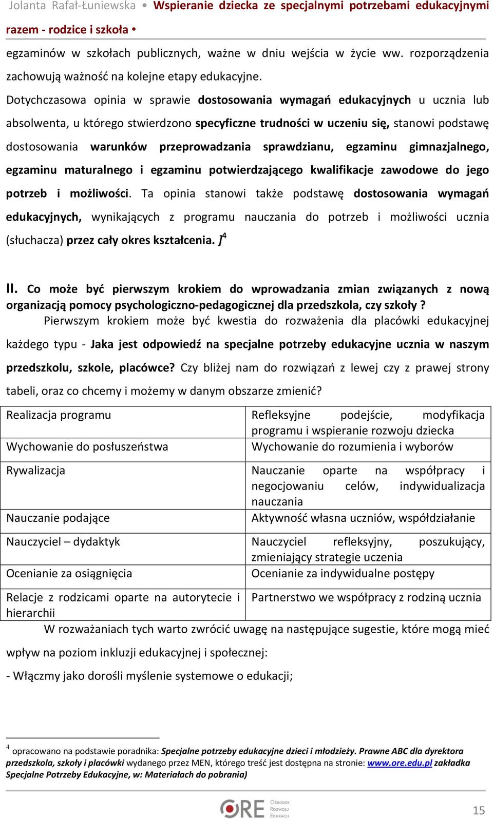 przeprowadzania sprawdzianu, egzaminu gimnazjalnego, egzaminu maturalnego i egzaminu potwierdzającego kwalifikacje zawodowe do jego potrzeb i możliwości.