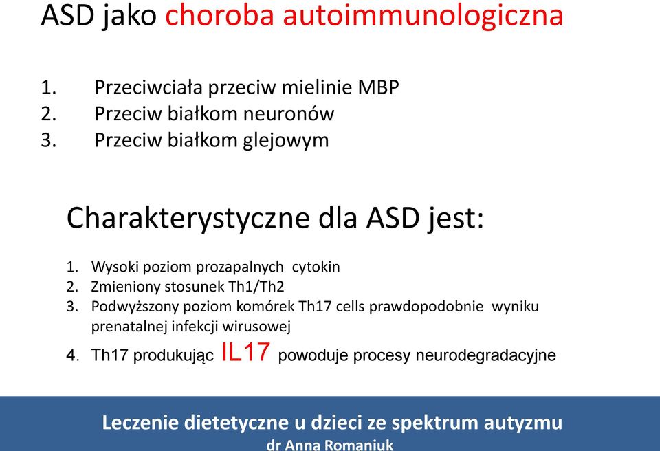 Zmieniony stosunek Th1/Th2 3.