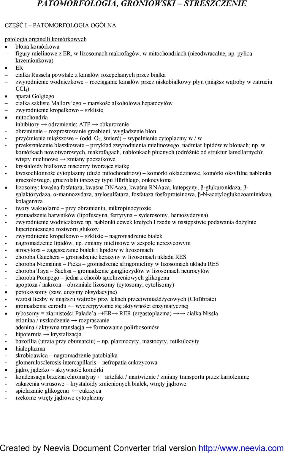 Golgiego ciałka szkliste Mallory ego marskość alkoholowa hepatocytów zwyrodnienie kropelkowo szkliste mitochondria inhibitory odrzmienie; ATP obkurczenie - obrzmienie rozprostowanie grzebieni,