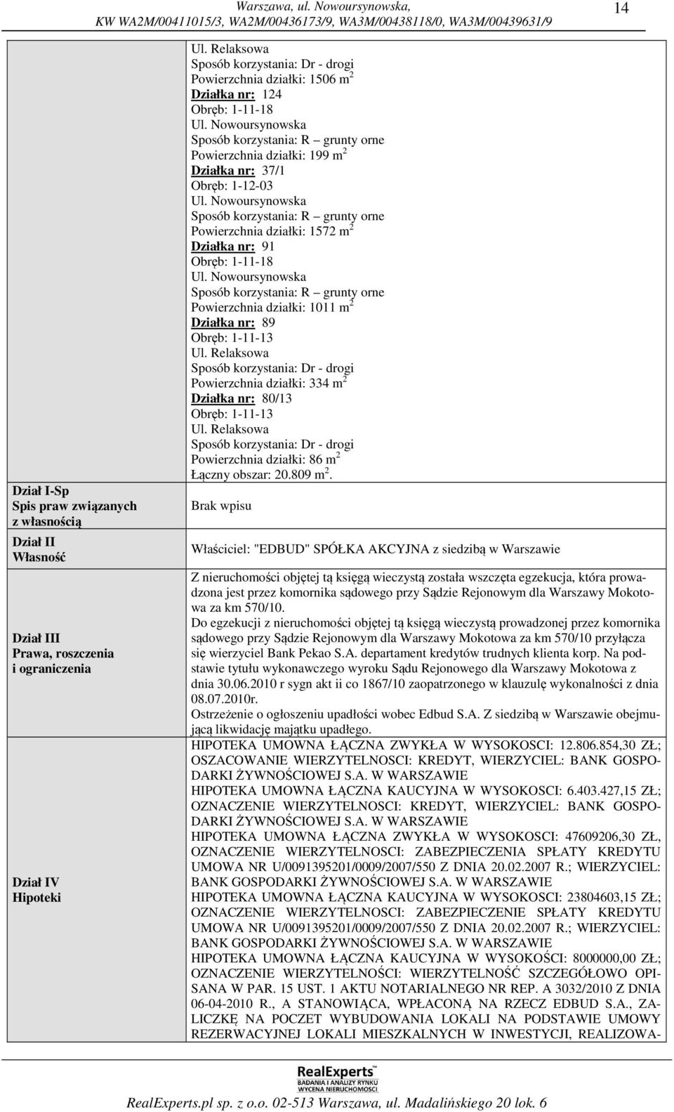 Nowoursynowska Sposób korzystania: R grunty orne Powierzchnia działki: 199 m 2 Działka nr: 37/1 Obręb: 1-12-03 Ul.