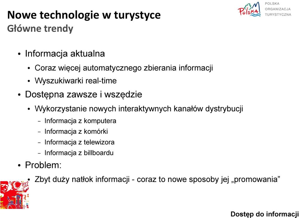 kanałów dystrybucji Informacja z komputera Informacja z komórki Informacja z telewizora Informacja z