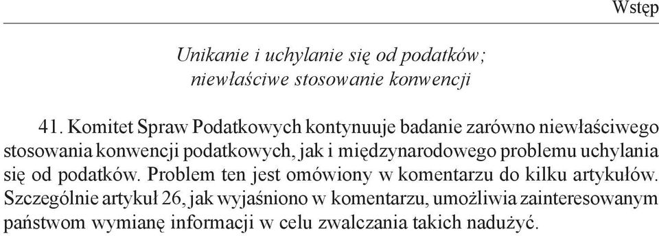 międzynarodowego problemu uchylania się od podatków.
