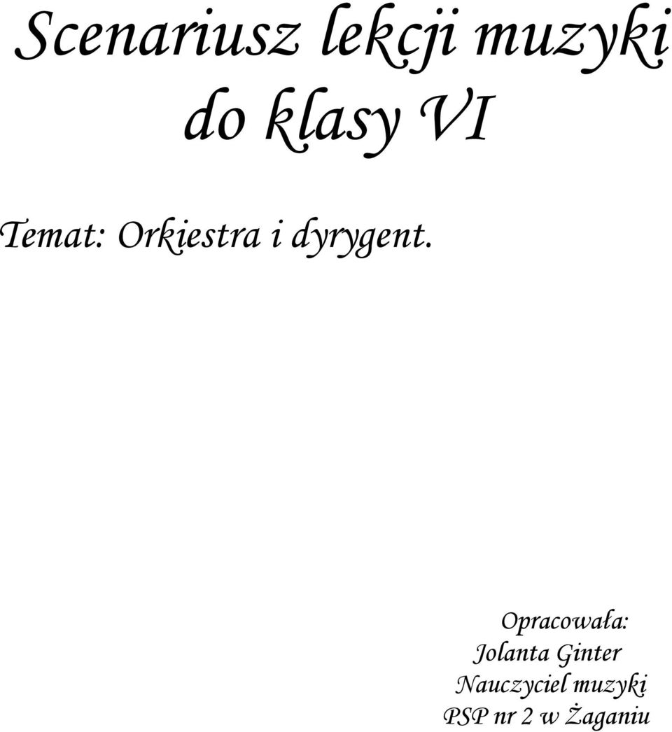 dyrygent.