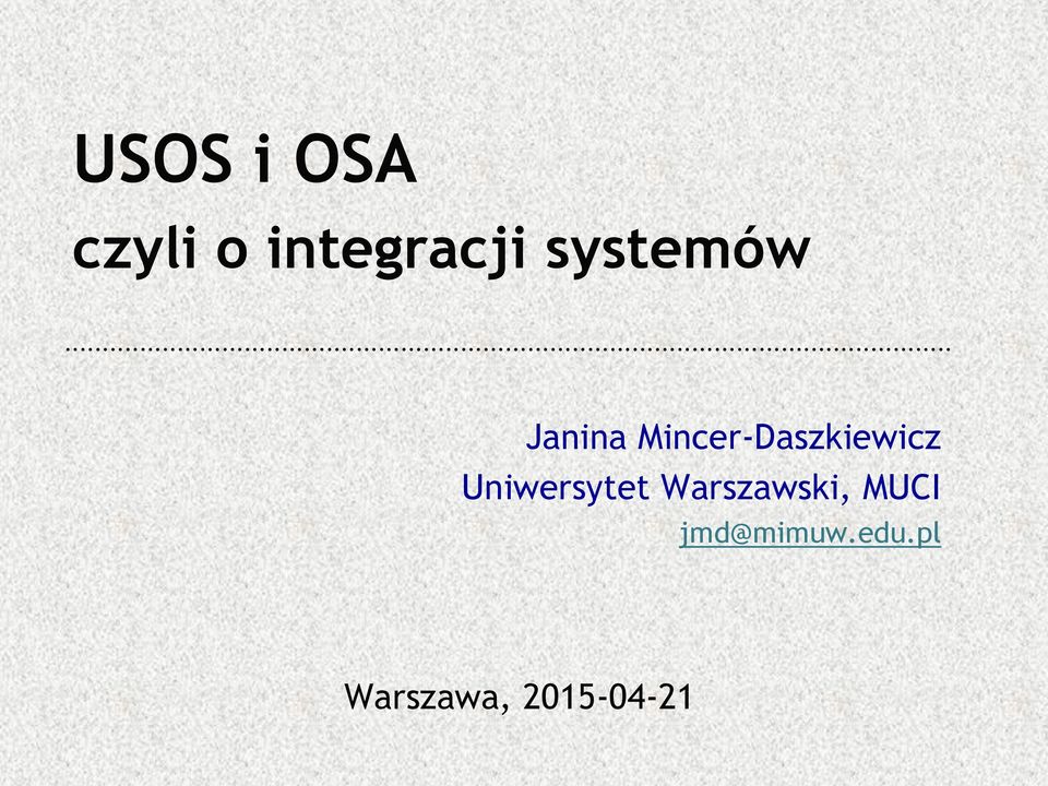 .. Janina Mincer-Daszkiewicz