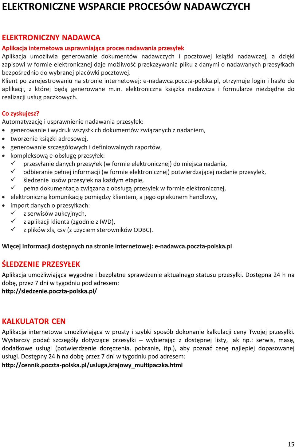 Przewodnik po usługach Paczka EKSTRA24, PACZKA24 i PACZKA48 - PDF Darmowe  pobieranie