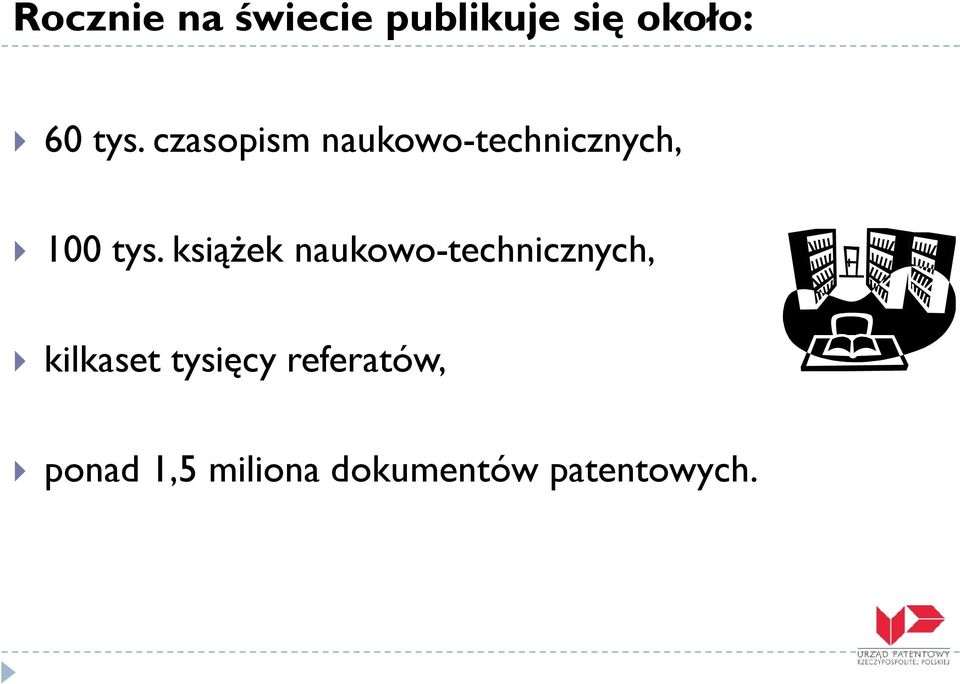 ksiąŝek naukowo-technicznych, kilkaset tysięcy