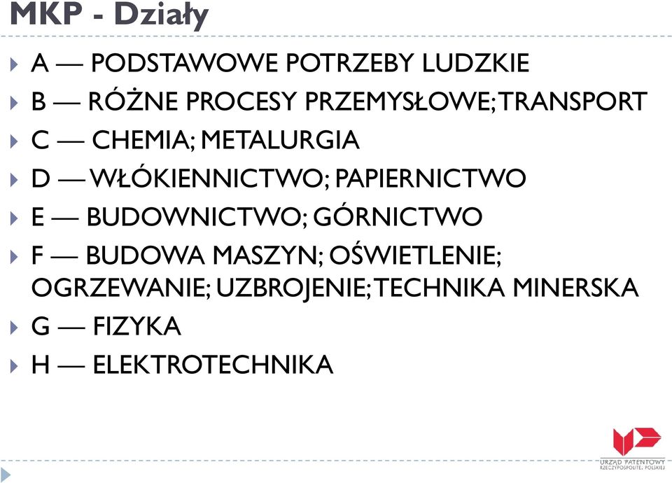 PAPIERNICTWO E BUDOWNICTWO; GÓRNICTWO F BUDOWA MASZYN;