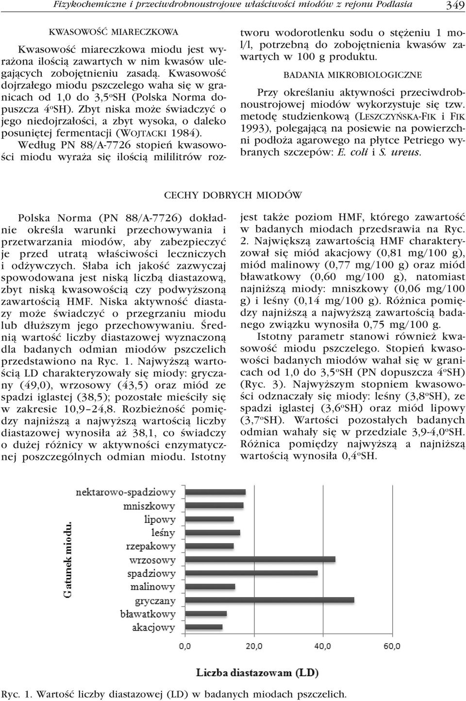 Zbyt niska może świadczyć o jego niedojrzałości, a zbyt wysoka, o daleko posuniętej fermentacji (Wojtacki 1984).