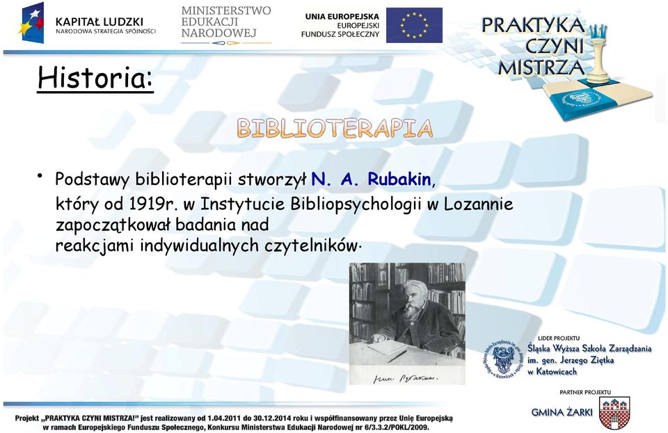 w Instytucie Bibliopsychologii w Lozannie