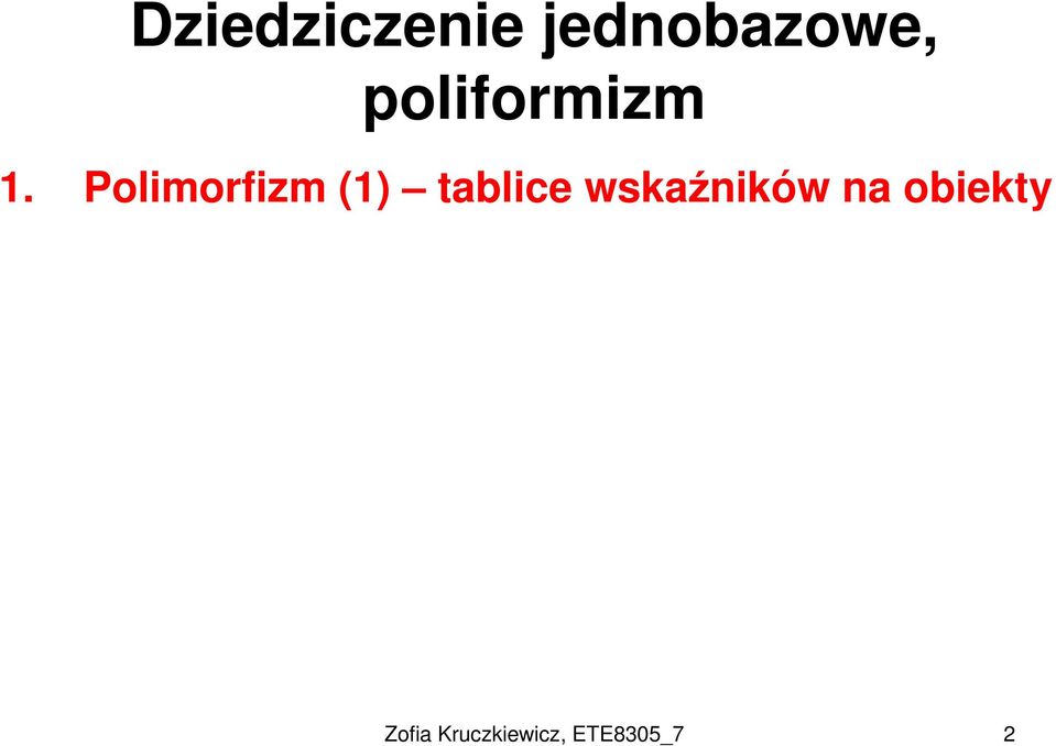 Polimorfizm (1) tablice