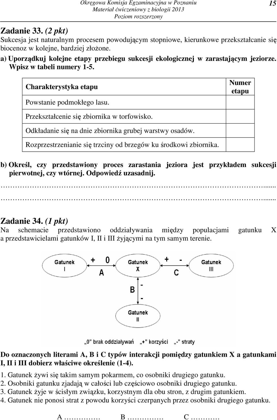 Numer etapu Przekształcenie się zbiornika w torfowisko. Odkładanie się na dnie zbiornika grubej warstwy osadów. Rozprzestrzenianie się trzciny od brzegów ku środkowi zbiornika.