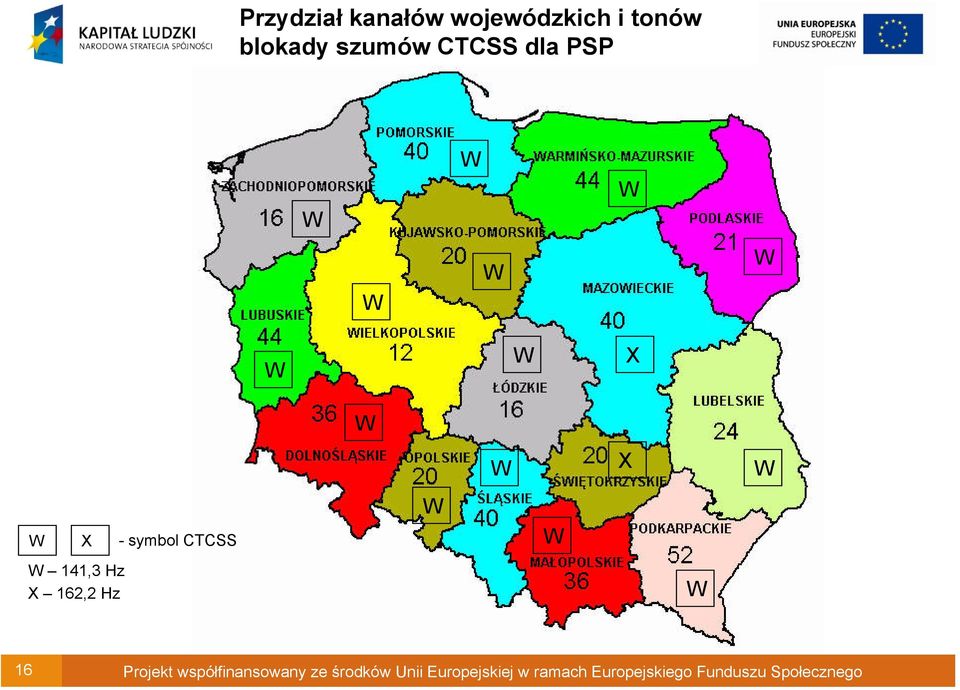 141,3 Hz X 162,2 Hz W 16 Projekt współfinansowany ze środków