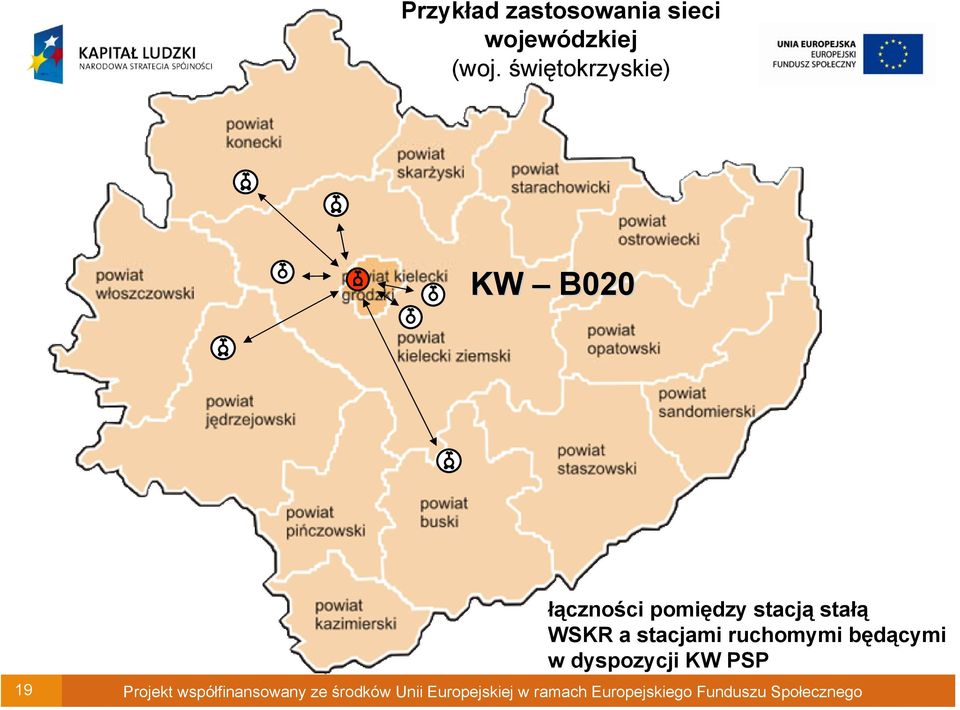 a stacjami ruchomymi będącymi w dyspozycji KW PSP Projekt