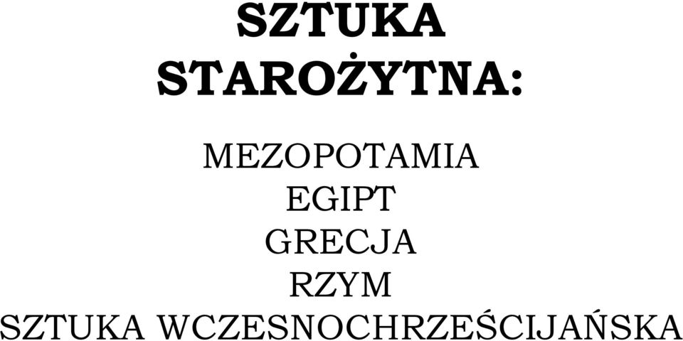 GRECJA RZYM SZTUKA