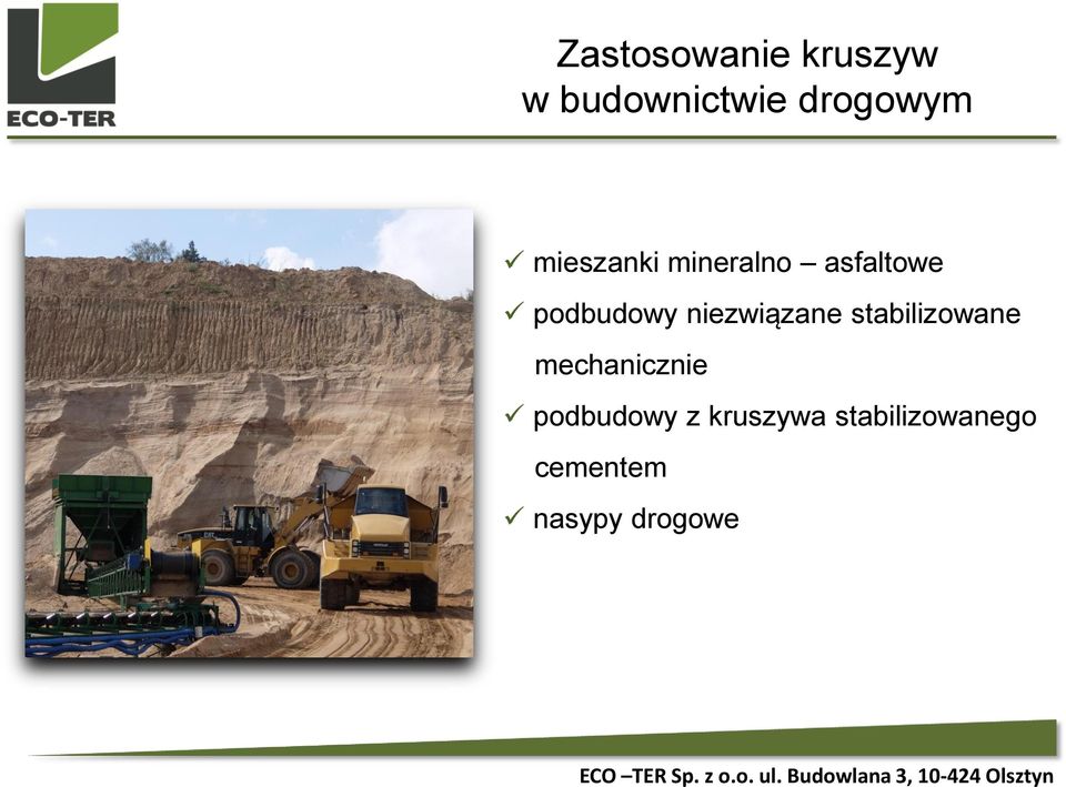 niezwiązane stabilizowane mechanicznie