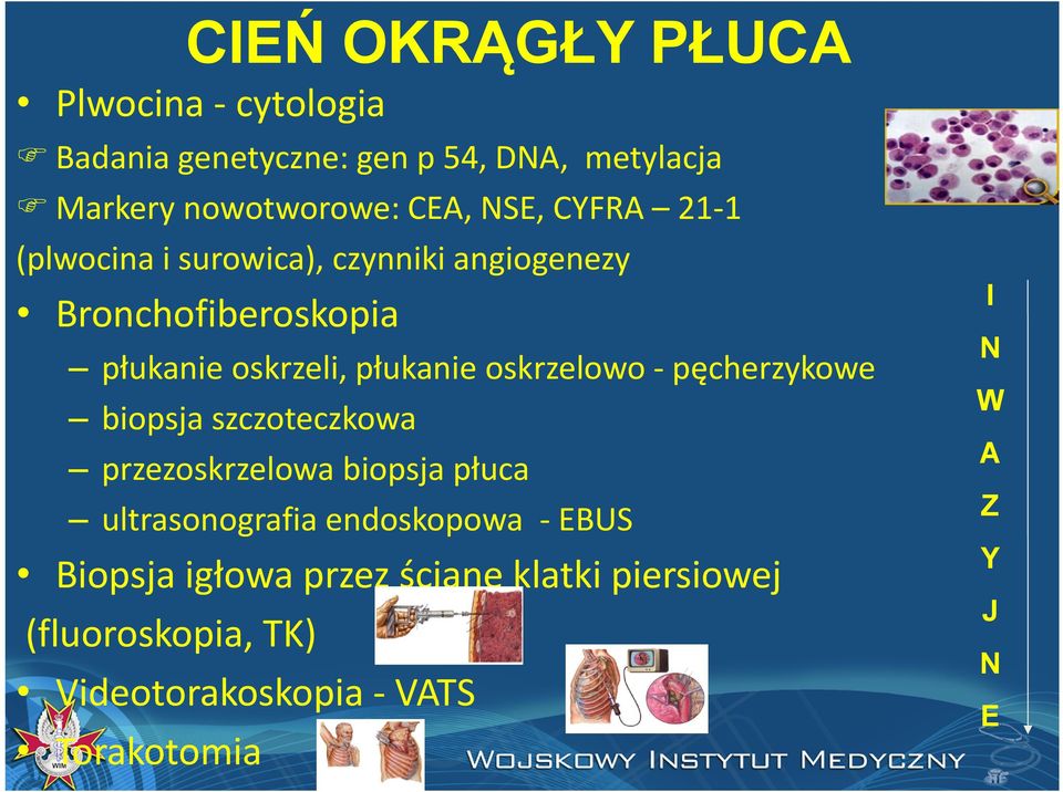 oskrzelowo pęcherzykowe biopsja szczoteczkowa przezoskrzelowa biopsja płuca ultrasonografia endoskopowa EBUS