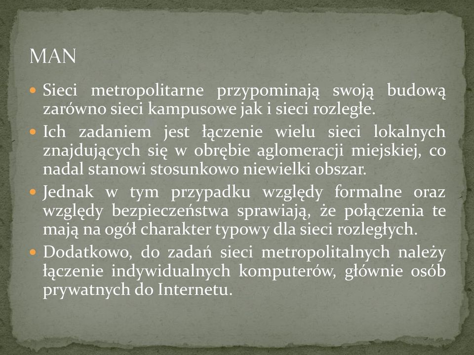 niewielki obszar.