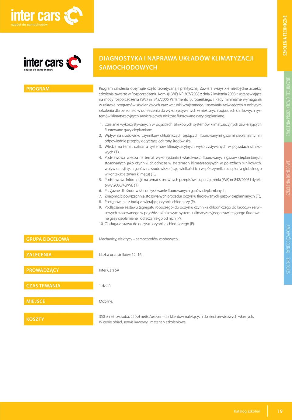 ustanawiające na mocy rozporządzenia (WE) nr 842/2006 Parlamentu Europejskiego i Rady minimalne wymagania w zakresie programów szkoleniowych oraz warunki wzajemnego uznawania zaświadczeń o odbytym