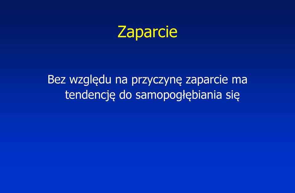 przyczynę zaparcie