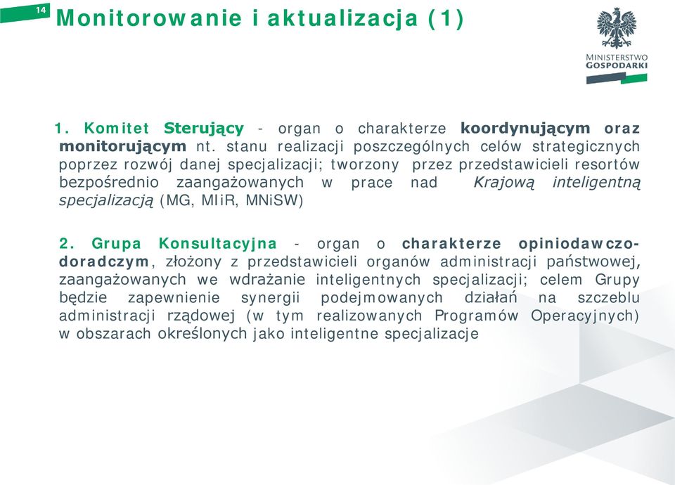 inteligentną specjalizacją (MG, MIiR, MNiSW) 2.