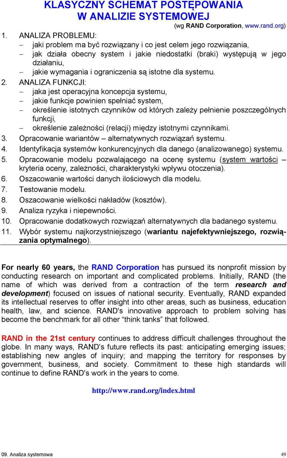 istotne dla systemu. 2.