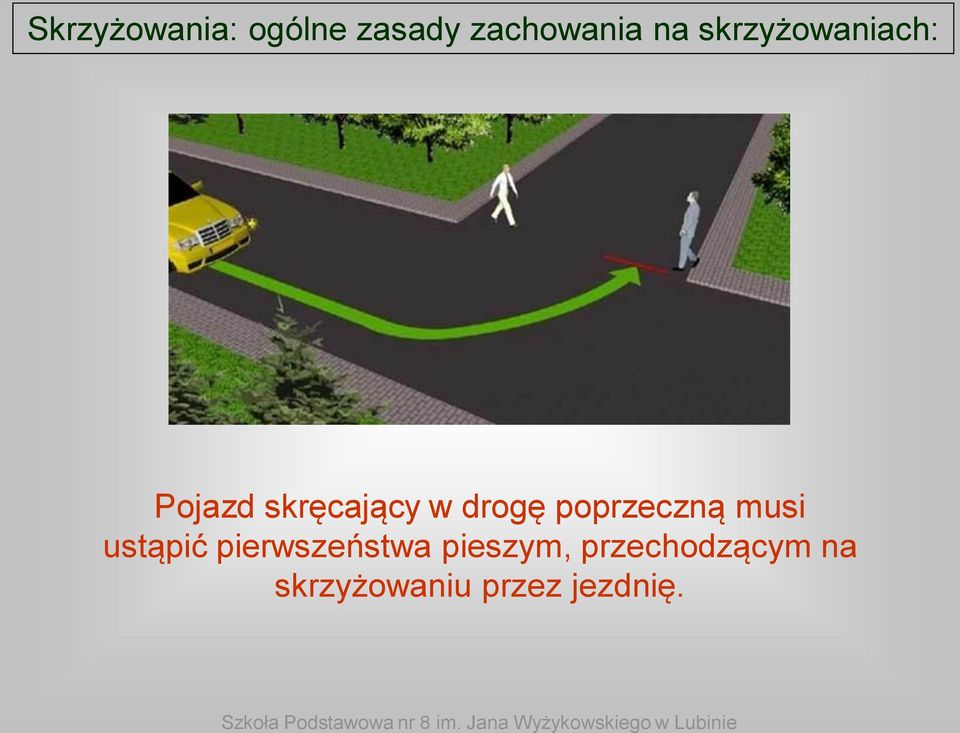 poprzeczną musi ustąpić pierwszeństwa