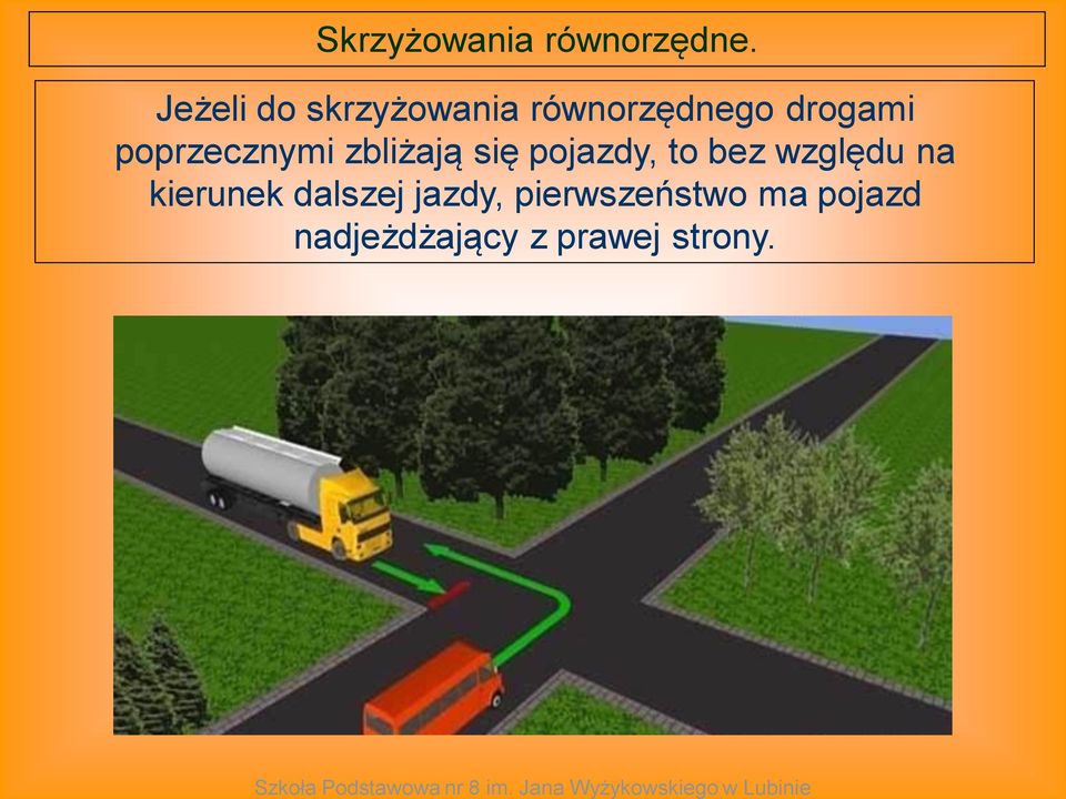 poprzecznymi zbliżają się pojazdy, to bez względu