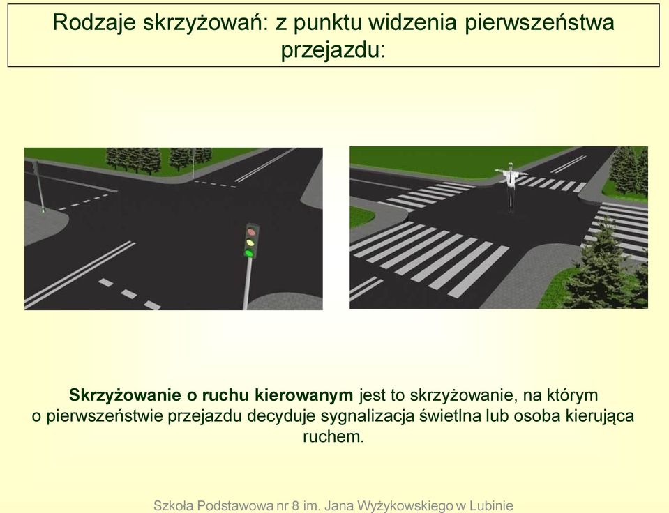 skrzyżowanie, na którym o pierwszeństwie przejazdu