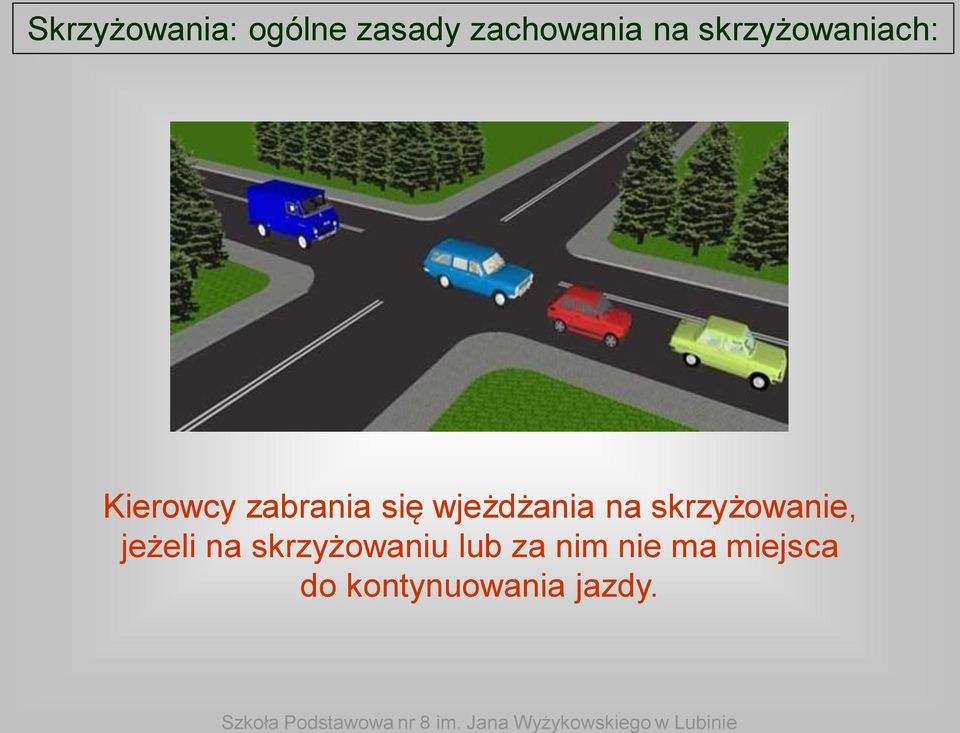 wjeżdżania na skrzyżowanie, jeżeli na