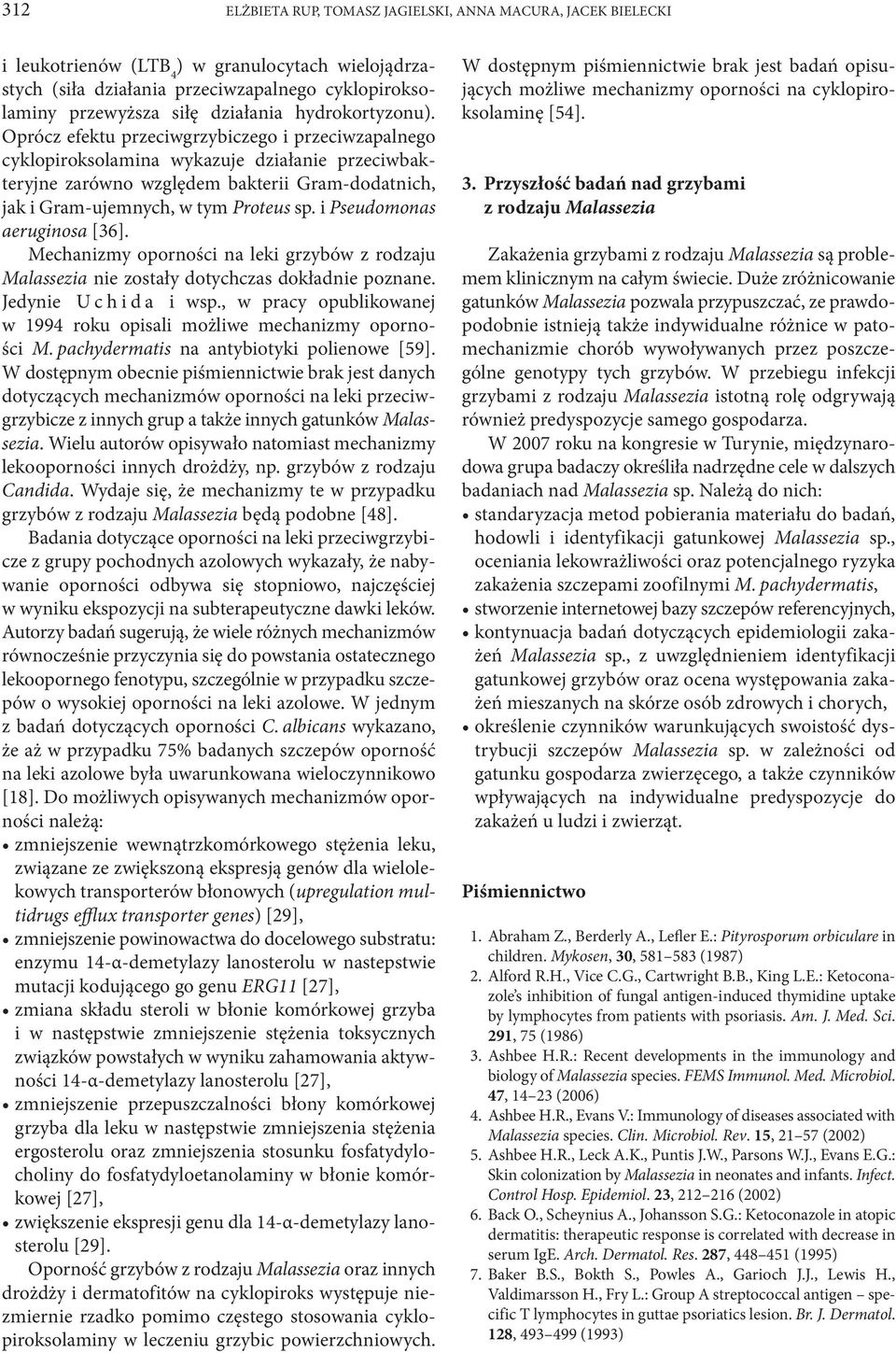 Oprócz efektu przeciwgrzybiczego i przeciwzapalnego cyklopiroksolamina wykazuje działanie przeciwbakteryjne zarówno względem bakterii Gram-dodatnich, jak i Gram-ujemnych, w tym Proteus sp.