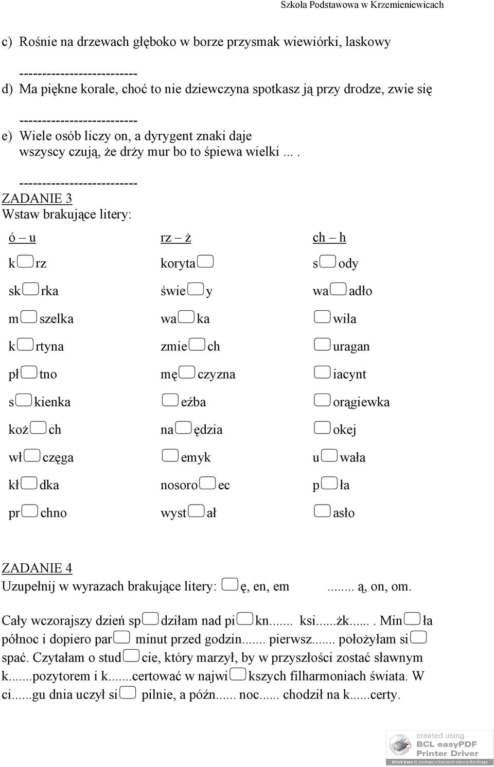 Regulamin Szkolnego Konkursu Ortograficzno Gramatycznego Dla Klasy Drugiej I Trzeciej Pdf