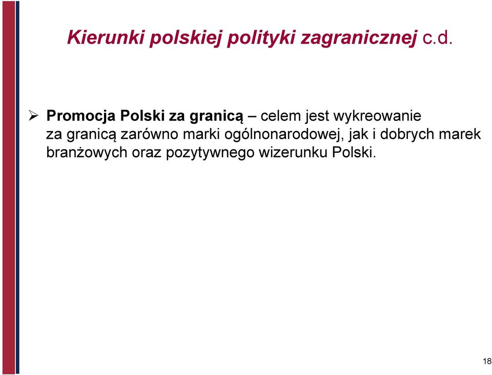 za granicą zarówno marki ogólnonarodowej, jak i