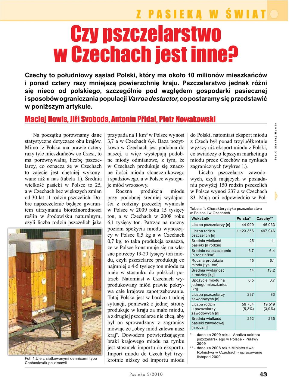 Maciej Howis, Jiří Svoboda, Antonín Přidal, Piotr Nowakowski Na początku porównamy dane statystyczne dotyczące obu krajów.
