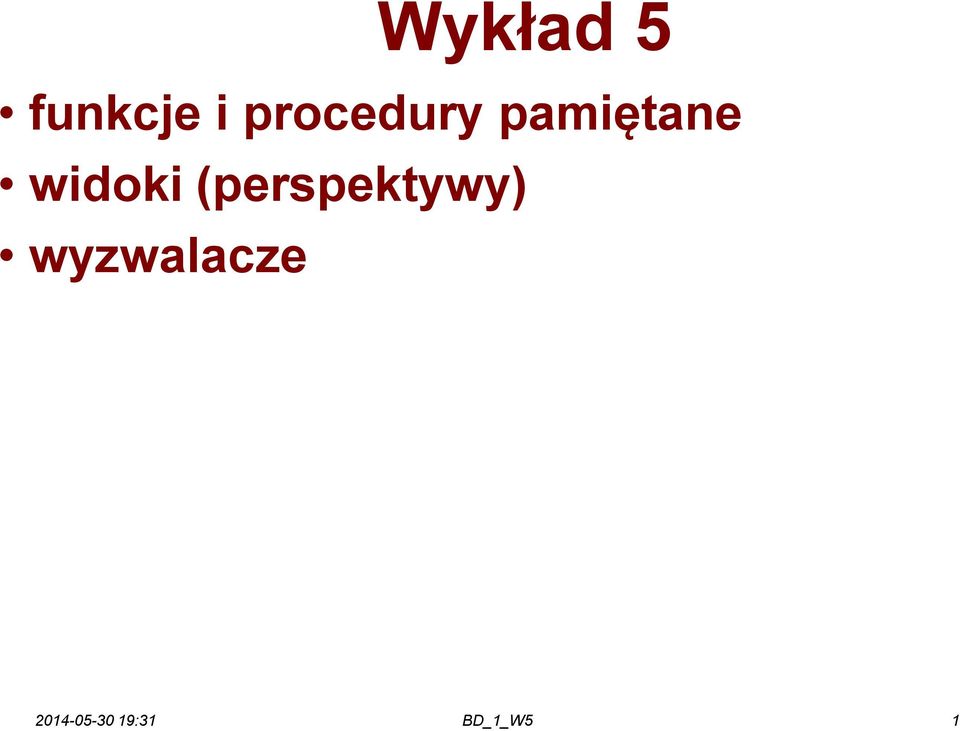 pamiętane widoki