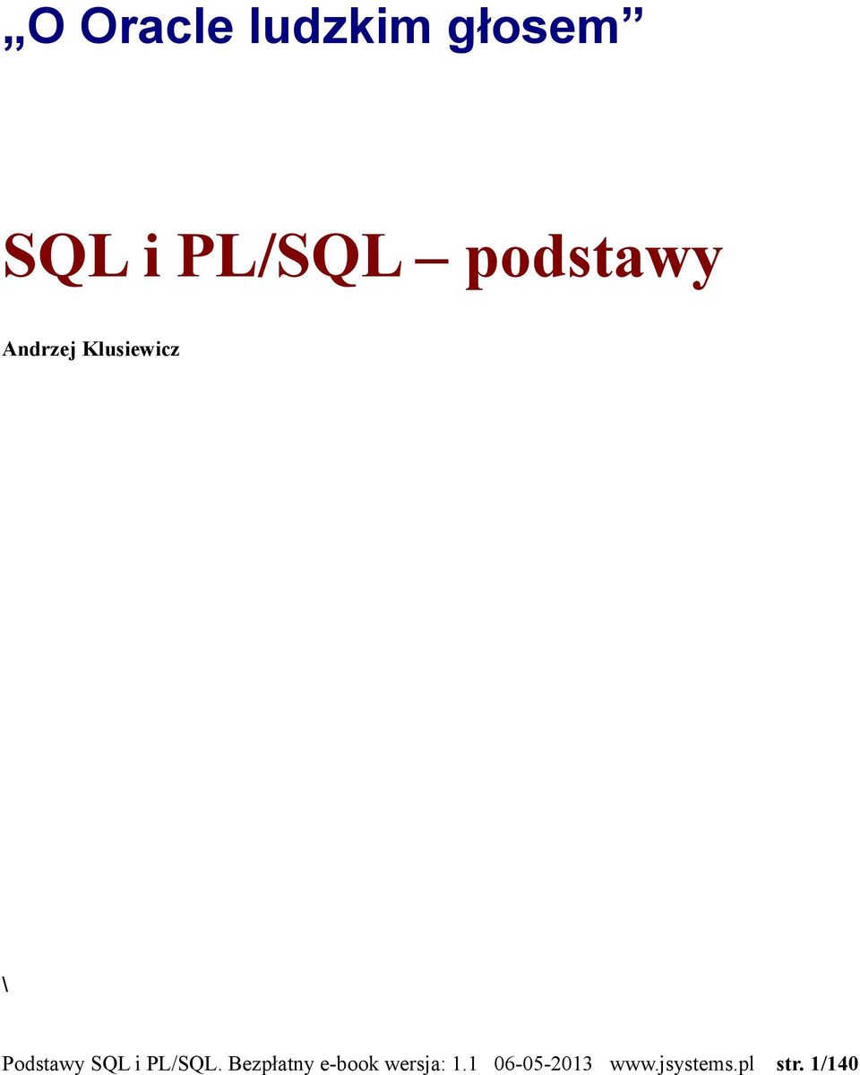 SQL i PL/SQL.