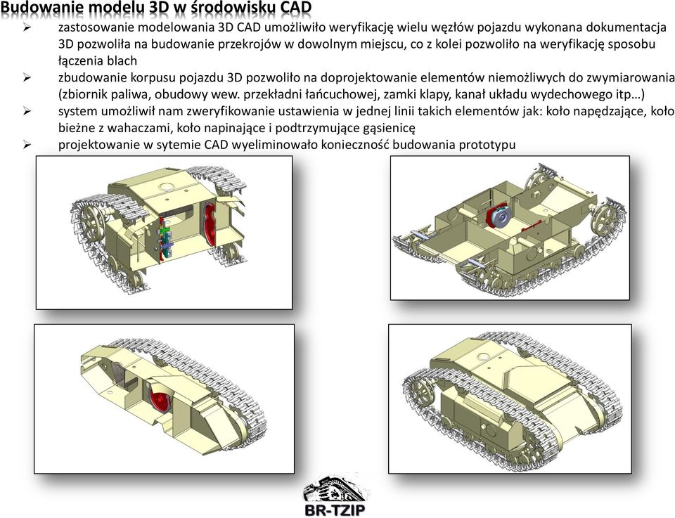 zwymiarowania (zbiornik paliwa, obudowy wew.