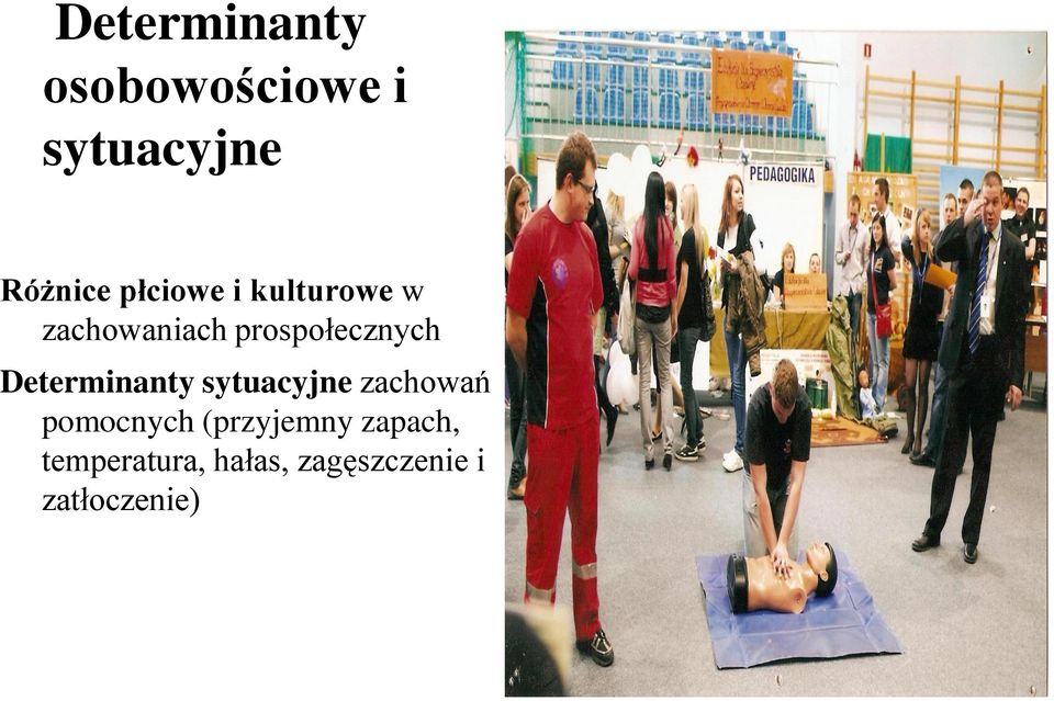 Determinanty sytuacyjne zachowań pomocnych